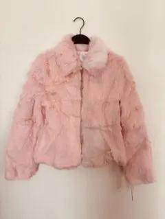 ピンクファーコート　M 冬　ふわふわ　派手　可愛い　もふもふ　お値下げ中です✨