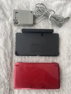 Nintendo 3DS 本体 レッド ACアダプター 充電台付属