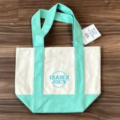 トレーダージョーズ　ミニパステルキャンバストートバッグ　グリーン
