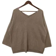 Spick & Span Vネックニット カシミヤ混 ベージュ ベージュ