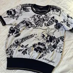 LEONARD 花柄ニット 半袖トップス ボタニカルのサムネイル