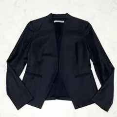 美品✨theory luxe Executiveノーカラー ジャケット 濃紺 Sのサムネイル