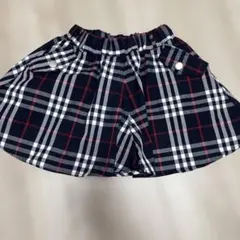 チェック柄フレアキュロットスカート140