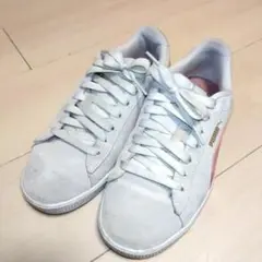 【美品】PUMA ホワイト ピンク スニーカー　ビッキー23.5cm