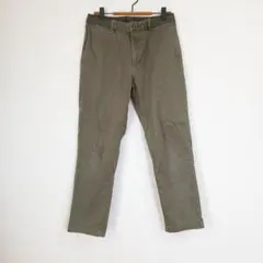 ユニクロ メンズ イージーチノパンツ M カーキ ウエストゴム ストレッチ