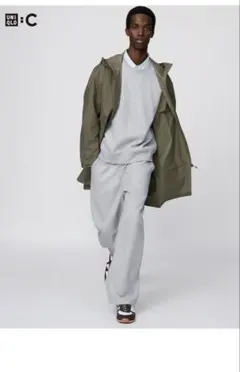 ユニクロc スウェットワイドパンツ グレーL 男女兼用