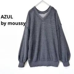 AZUL by moussy シアーグリッタールーズニット 前後2way ラメのサムネイル