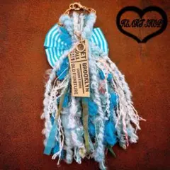 vintage USA タッセルキーホルダー POP アメリカン 本革タグ付