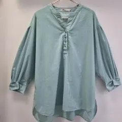CRAFT STANDARD BOUTIQUE グリーンストライプ ブラウス M