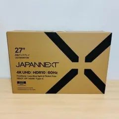 【新品・未使用品】JAPANNEXT 27インチ 4K IPS液晶モニターのサムネイル