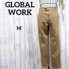 グローバルワーク テーパードパンツ M 茶 綿 チノパン 定番 シンプルのサムネイル