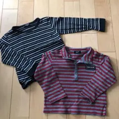 110☆COMME CA ISM コムサイズム　ボーダー  ロンT 2点セット