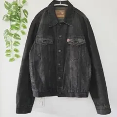 GUESS ゲス 希少 90s ブラック デニムジャケット フェード ゆるだぼ
