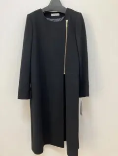 NOLLEY’S ブラック　黒　ロングコート ジッパー付き　ノーリーズ