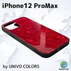 ❤iPhone12 Pro Maxケース⭐️ クリスタル柄 RED TPU