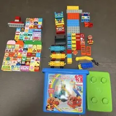 アンパンマン わくわくのりものブロックバケツ アンパンマンブロック 知育