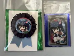 鬼滅の刃　ハロウィン2025 コサージュ風バッジ　メタリックカード　伊之助