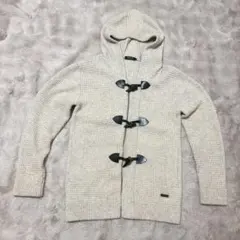 【超希少】Burberry Black Label フード付きニットパーカー 白