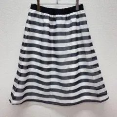 ✨良品✨ エニィスィス オンワード樫山 2 フレアスカート メッシュ ボーダー
