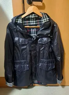 美彩　名作M-65ブラックブルゾン　バーバリーブラックレーベル　クレストブリッジ