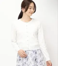 MISCH MASCH【接触冷感/UVカット】ベーシックビジュー釦カーディガンのサムネイル