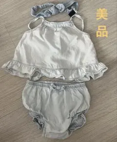 【着画有】ベビーギャップ　セットアップ　デニム生地