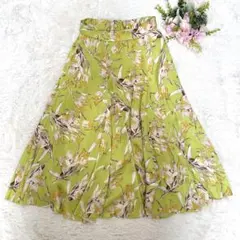 【スナイデル】ロングスカート 花柄 春色 フレアスカート ウエストゴム フリーのサムネイル