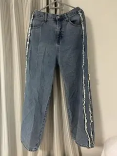 Java フリンジ付きデニムパンツ