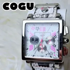 ✨レアデザイン✨COGU 腕時計　クロノグラフ花柄のサムネイル