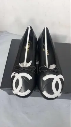CHANEL カンボンライン フラットシューズ バレエシューズ 35 - メルカリ