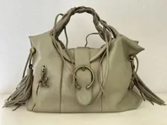 TOFF&LOADSTONE フリンジ付きグリーンハンドバッグのサムネイル