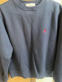 polo裏起毛スウェット ネイビー