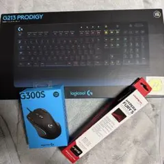 Logicool G213 G300s HyperX マウスパッドセット 箱付きのサムネイル