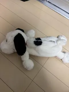 すヌーピー白黒 ファスナー付きペンケース