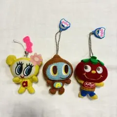 編みぐるみ　マスコット　キーホルダー　3点セット　エンジェルブルー　セット割