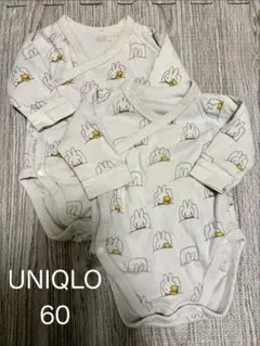 UNIQLO 長袖肌着 2枚セット 60 ボディスーツ