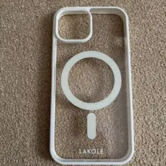 iPhone15ケース LAKOLE マグネット対応ソフトケース クリーム色のサムネイル
