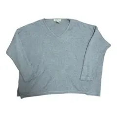 90s 白タグ Eddie Bauer Vネックセーター グレー