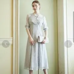 AND COUTURE　ビスチェ切り替えレースドレス