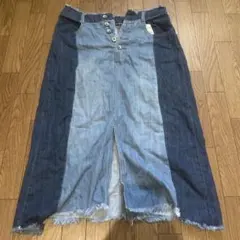 w closet デニムスカート　パッチワーク　美品 タイトスカートのサムネイル