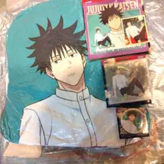 伏黒恵　セガラッキーくじ　クッション　アクリルスタンド　缶バッジ　ステッカー