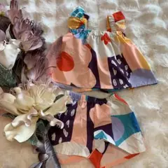 ❤️SHEINシーイン❤️カラフルベビーセットアップ花柄6-9ヶ月新品未着用夏服