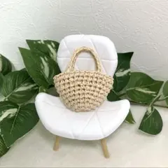 ミニチュア かごバッグ トートバッグ ハンドメイド カバン