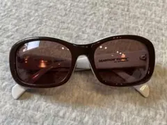 新品未使用ブラウンレンズホワイトテンプルサングラスDEAR FROMpoetry
