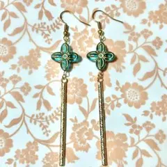 p*h様 ハンドメイド ターコイズブルーフラワーピアス