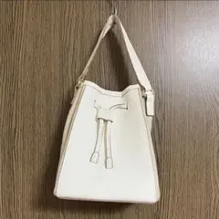 OPAQUE.CLIP 2way 巾着バッグ ホワイト ショルダー ハンドバッグのサムネイル
