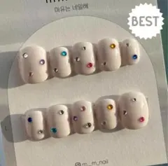 mmnail ストーンネイル 韓国ネイルチップ ネイルチップオーダー 量産型