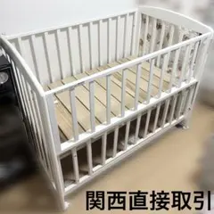 サワベビー ステラ 両開きスライド柵 ベビーベッド 大阪近郊無料配達 