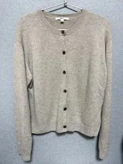 ユニクロシー カシミヤクルーネックショートカーディガン ベージュ
