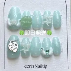 現品 ウィッシュコア 四葉 クローバー 平成 女児 羽 ちゅるん ネイルチップ